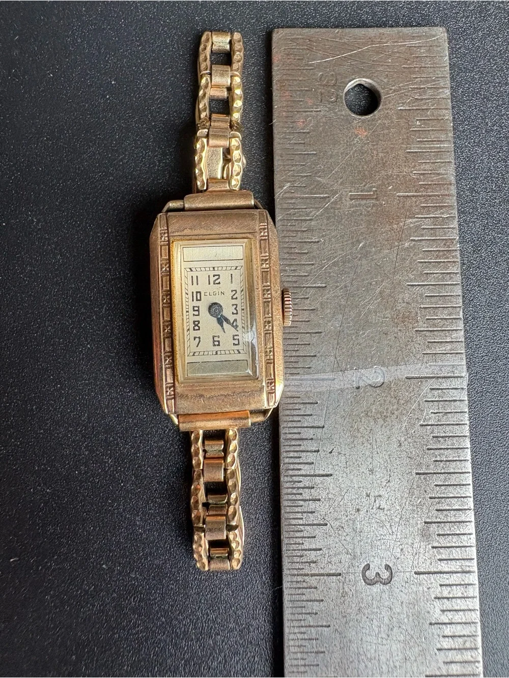 10K Gold Filled Womens Vintage Elgin Bracelet‎ Watch Clasp - Gold Tone
